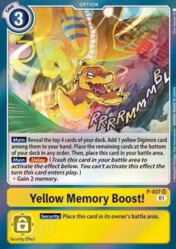 Yellow Memory Boost! (P-037) (V.1) - Promos