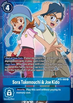 Sora Takenouchi & Joe Kido (BT5-088) (V.2) - Promos: Battle Of Omni