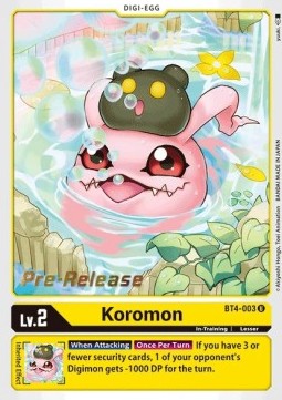 Koromon (BT4-003) - Promos: Great Legend