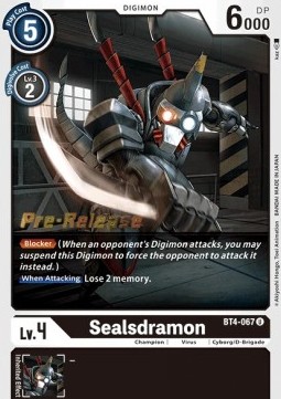 Sealsdramon (BT4-067) - Promos: Great Legend