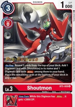 Shoutmon (BT5-009) - Promos: Battle Of Omni
