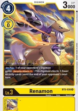 Renamon (BT5-036) - Promos: Battle Of Omni