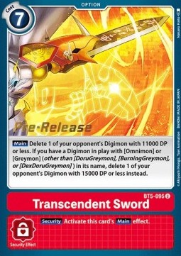 Transcendent Sword (BT5-095) - Promos: Battle Of Omni