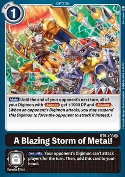 A Blazing Storm of Metal! (BT5-103) - Promos: Battle Of Omni