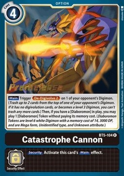 Catastrophe Cannon (BT5-104) - Promos: Battle Of Omni