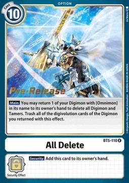 All Delete (BT5-110) - Promos: Battle Of Omni