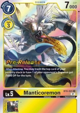Manticoremon (BT6-041) - Promos: Double Diamond