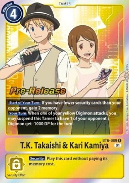 T.K. Takaishi & Kari Kamiya (BT6-089) - Promos: Double Diamond