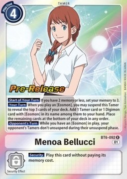 Menoa Bellucci (BT6-092) - Promos: Double Diamond