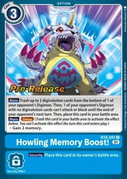 Howling Memory Boost! (BT6-097) - Promos: Double Diamond