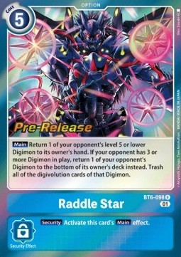 Raddle Star (BT6-098) - Promos: Double Diamond