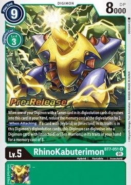 RhinoKabuterimon (BT7-051) - Promos: Next Adventure