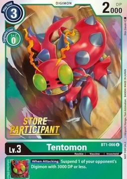Tentomon (BT1-066) (V.1) - Store Championships Promos