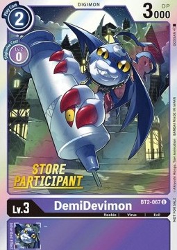 DemiDevimon (BT2-067) (V.1) - Store Championships Promos