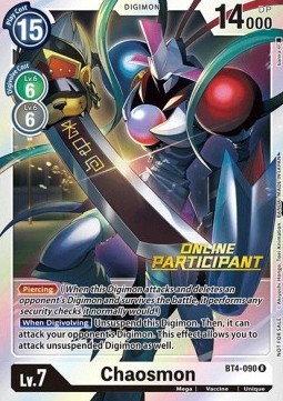 Chaosmon (BT4-090) (V.1) - Online Regional Promos