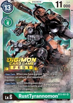 RustTyrannomon (BT2-051) - Digimon Card Game Fest