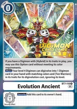 Evolution Ancient (BT7-110) - Digimon Card Game Fest
