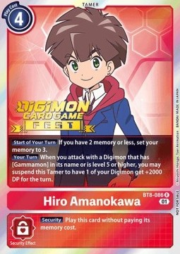 Hiro Amanokawa (BT8-086) - Digimon Card Game Fest