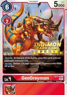 GeoGreymon (ST7-06) - Digimon Card Game Fest