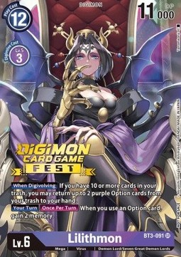 Lilithmon (BT3-091) (V.1) - Digimon Card Game Fest
