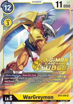 WarGreymon (BT4-048) - Judge Promos