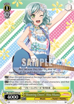 "Blooming Cheers" Hina Hikawa (V.2 - Super Rare) - BanG Dream! Girls Band Party Premium Booster