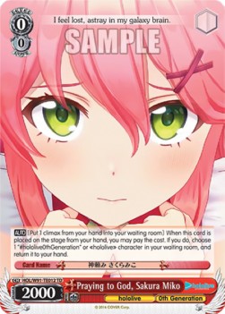 Praying to God, Sakura Miko (V.1 - Trial Deck) - Hololive production
