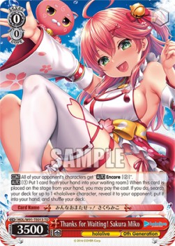 Thanks for Waiting! Sakura Miko (V.1 - Trial Deck) - Hololive production