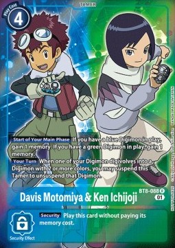 Davis Motomiya & Ken Ichijoji (BT8-088) (V.2) - Promos: New Awakening