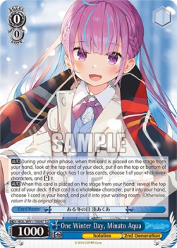 One Winter Day, Minato Aqua (V.1 - Trial Deck) - Hololive production
