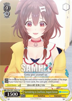 Surrendering to Crucifixion, Inugami Korone (V.1 - Trial Deck) - Hololive production