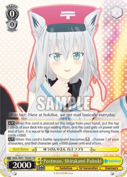 Postman, Shirakami Fubuki (V.1 - Trial Deck) - Hololive production