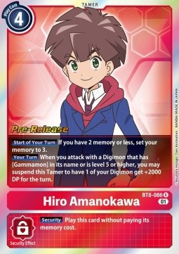 Hiro Amanokawa (BT8-086) (V.1) - Promos: New Awakening