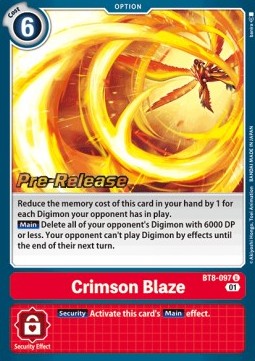 Crimson Blaze (BT8-097) - Promos: New Awakening