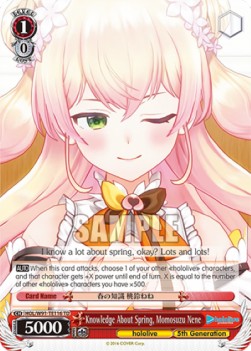 Knowledge About Spring, Momosuzu Nene (V.1 - Trial Deck) - Hololive production