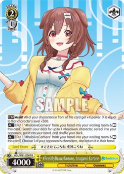 #FreshlyDrawnKorone, Inugami Korone (V.1 - Rare) - Hololive production