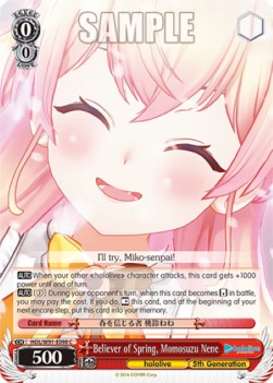 Believer of Spring, Momosuzu Nene (V.1 - Common) - Hololive production