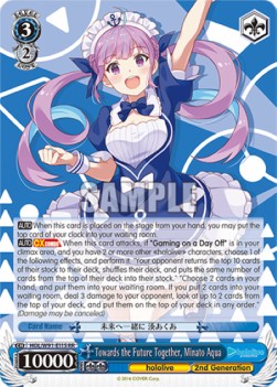 Towards the Future Together, Minato Aqua (V.1 - Double Rare) - Hololive production