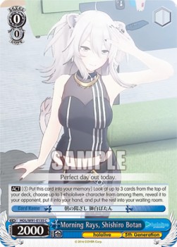 Morning Rays, Shishiro Botan (V.1 - Common) - Hololive production