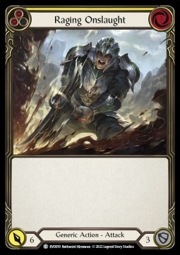 Raging Onslaught (Yellow) (Regular) - Classic Battles: Rhinar vs Dorinthea