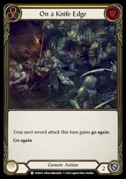 On a Knife Edge (Regular) - Classic Battles: Rhinar vs Dorinthea