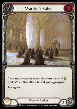 Warrior's Valor (Red) (Regular) - Classic Battles: Rhinar vs Dorinthea