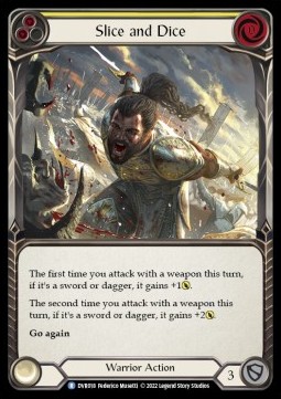 Slice and Dice (Yellow) (Regular) - Classic Battles: Rhinar vs Dorinthea