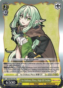 An Ordinary Piece, High Elf Archer - Goblin Slayer