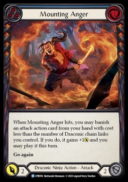 Mounting Anger (Blue) (Rainbow Foil) - Uprising