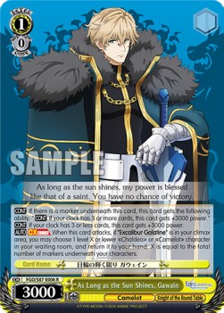 As Long as the Sun Shines, Gawain (V.1 - Rare) - Fate/Grand Order THE MOVIE Divine Realm of the Round Table: Camelot