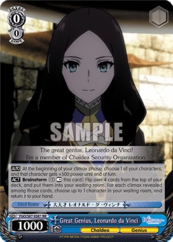 Great Genius, Leonardo da Vinci (V.1 - Double Rare) - Fate/Grand Order THE MOVIE Divine Realm of the Round Table: Camelot