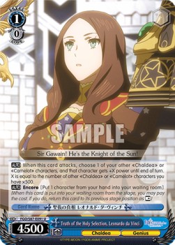 Truth of the Holy Selection, Leonardo da Vinci - Fate/Grand Order THE MOVIE Divine Realm of the Round Table: Camelot