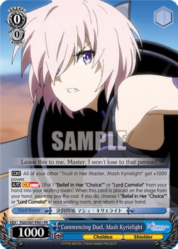Commencing Duel, Mash Kyrielight - Fate/Grand Order THE MOVIE Divine Realm of the Round Table: Camelot