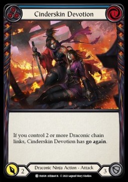 Cinderskin Devotion (Blue) (Regular) - Uprising - Fai Blitz Deck